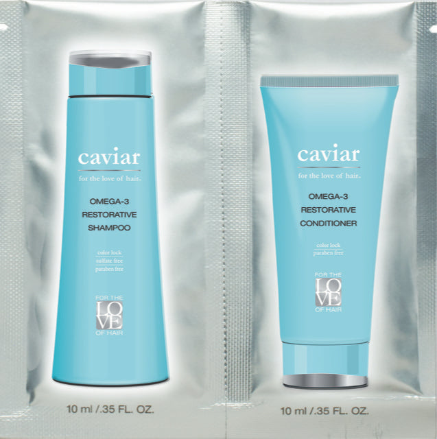 Caviar Shampoo and Conditioner Travel Size 4 Pack