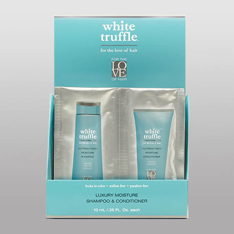 White Truffle Shampoo and Conditioner Travel Size 4 Pack